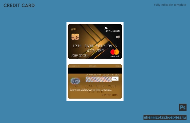 USA Bank of New York Mellon Gold Mastercard Beispielvorschau